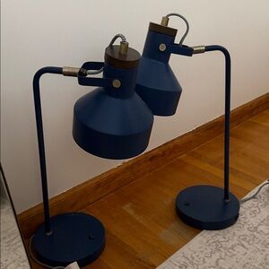 Navy Blue Adjustable Metal Task Lamp - Home Accents SET OF 2